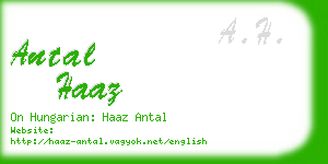 antal haaz business card